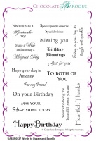 Words to Dazzle and Sparkle Rubber stamp  - A6